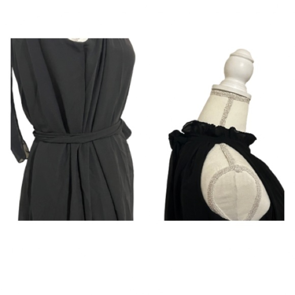 Elegant Black Halter Maxi Dress - Picture 6 of 8